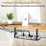 MOKANI Under Desk Cable Management Tray Clamp No-Drill Wire Organiser Metal view 5