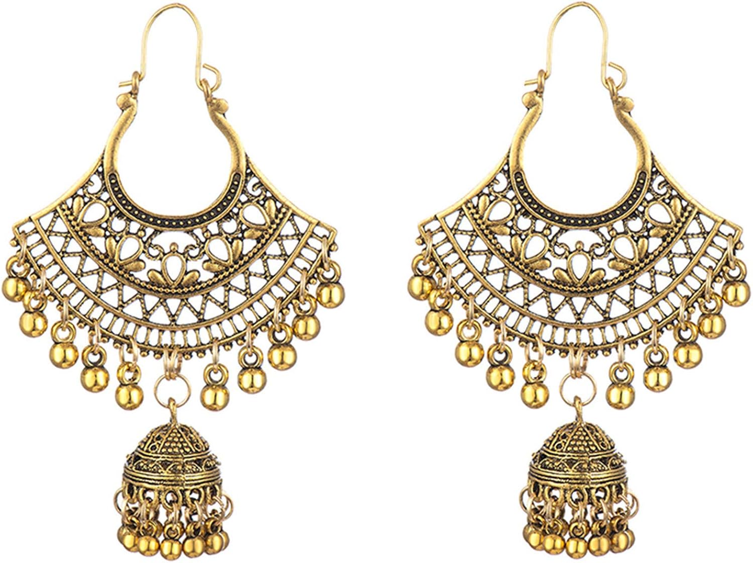 WEILYDF Bohemian Bell Earrings Vintage Tassel Dangle Earrings Ethnic