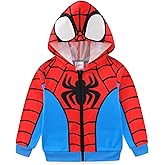 Marvel Iron Man Spider-Man Miles Morales Boys Zip Up Hoodie for Toddler and Big Kids