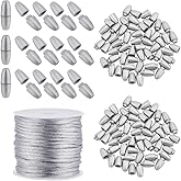 PH PandaHall 30Set Breakaway Clasp for Lanyard,24mm Plastic Barrel Connectors Safety Clasps with 10m 2mm Nylon Lanyard String Cords Necklaces Bracelets DIY Craft Making,Grey(NWIR-PH0002-13B-US2)