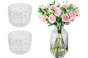 JAENDE 2PCS Spiral Stem Holder for Flowers, DIY Wedding Bouquet Kit Spiral Ikebana Stem Holder for Flowers, Bouquet Twister Ikebana Tools Flower Bouquet Supplies, Spiral Stem Holder Ring for Vases(Clear)