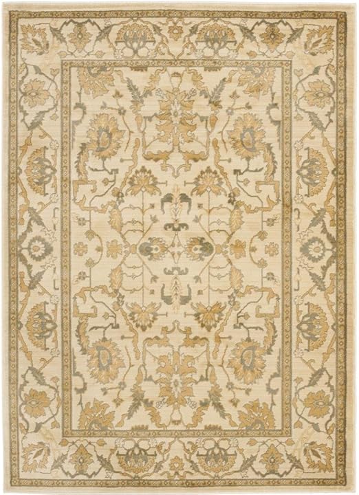 Amazon Com Safavieh Heirloom Collection Hlm1666 2520 Traditional Vintage Brown And Gold Area Rug 4 X 5 7 Furniture Decor
