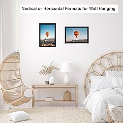 JCJMY 6x8 Picture Frame Black for Wall Hanging or