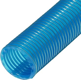 Rubber-Cal 01-203-4-12"PVC Flexduct" General Purpose, 4"ID x 12' Fully Stretched, Blue