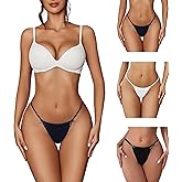 Avidlove G String Thongs for Women Cheeky Breathable Underwear Sexy No Show Panties 3 Pack