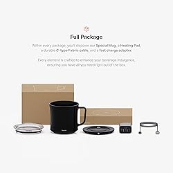 hurkins Smug, up to 149℉ Coffee Mug Warmer & Mug