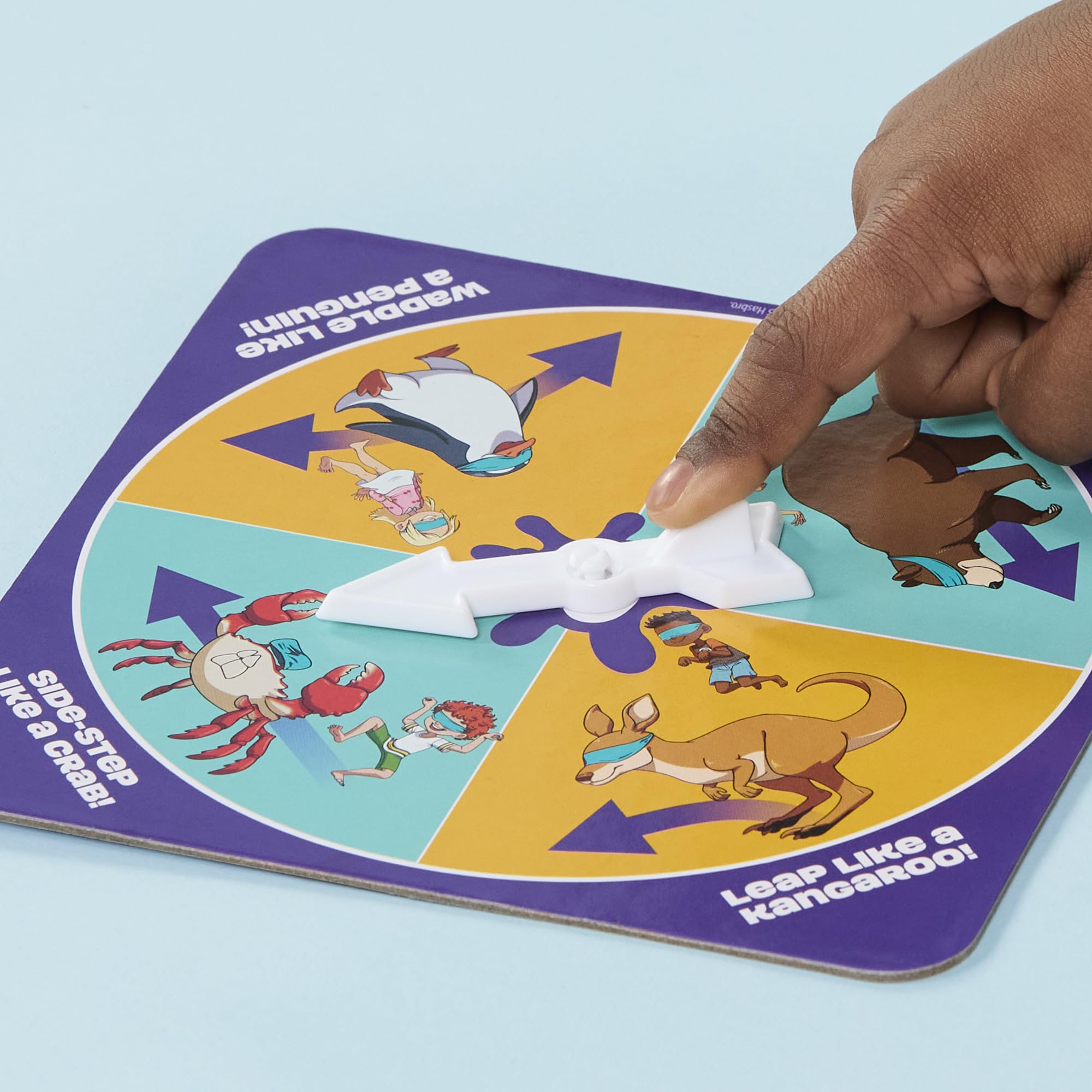 Hasbro Gaming Don't Step in It! Preschool Game I Blindfolded, Poop Party Game | Spinner with 8 Fun Animal Moves | Ages 4+| 1+ Players I Funny Kids Board Games