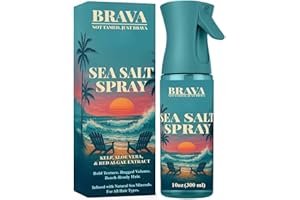 BRAVA NOT TAMED, JUST BRAVA BRAVA Sea Salt Spray for Men -Natural Hair Texturizing - Adds Effortless Beachy Waves and Texture for Casual Finish - Great Christmas Gift for Men Idea 10 OZ