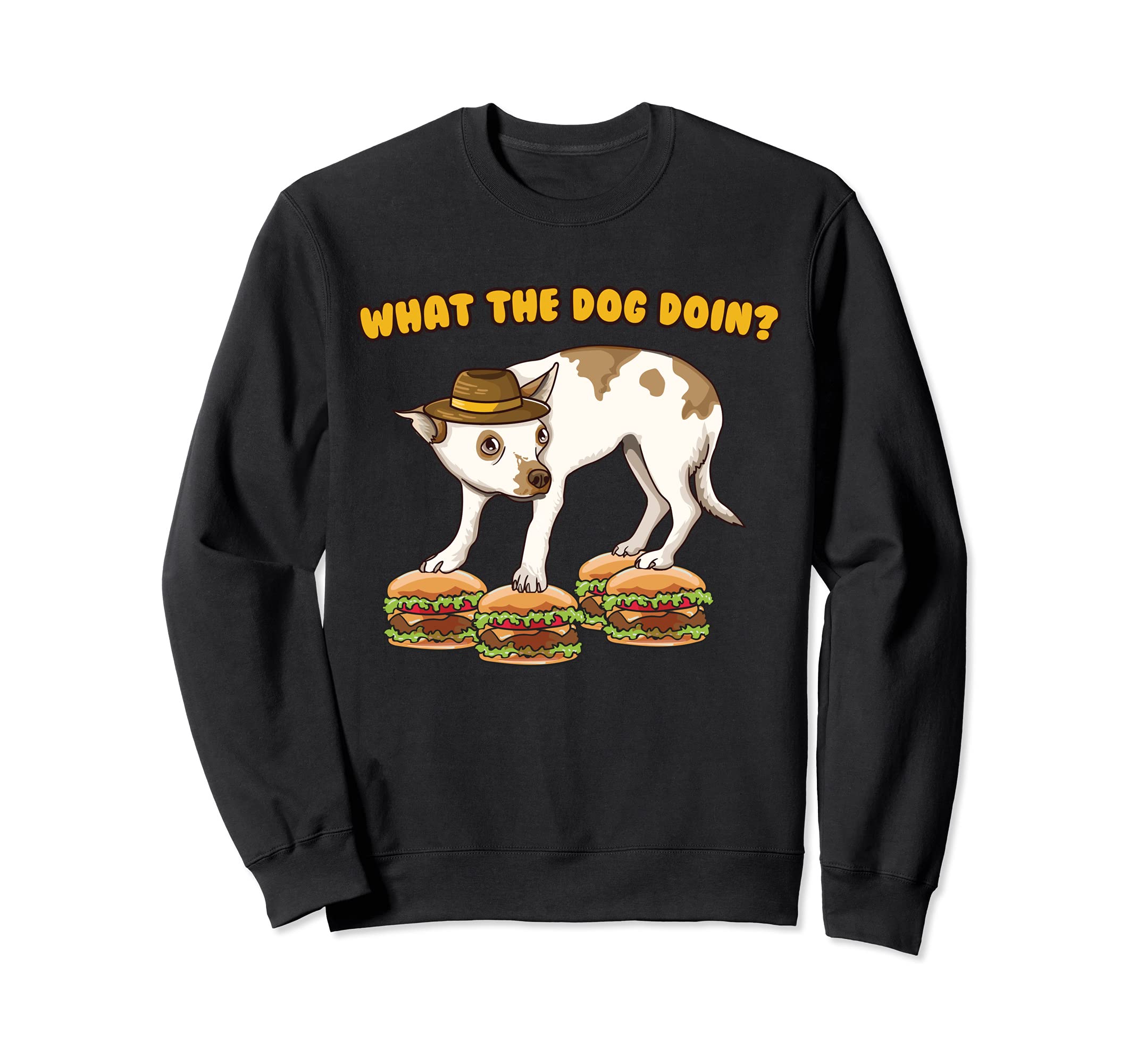 What The Dog Doin Funny Ironic Dank Meme Sweatshirt