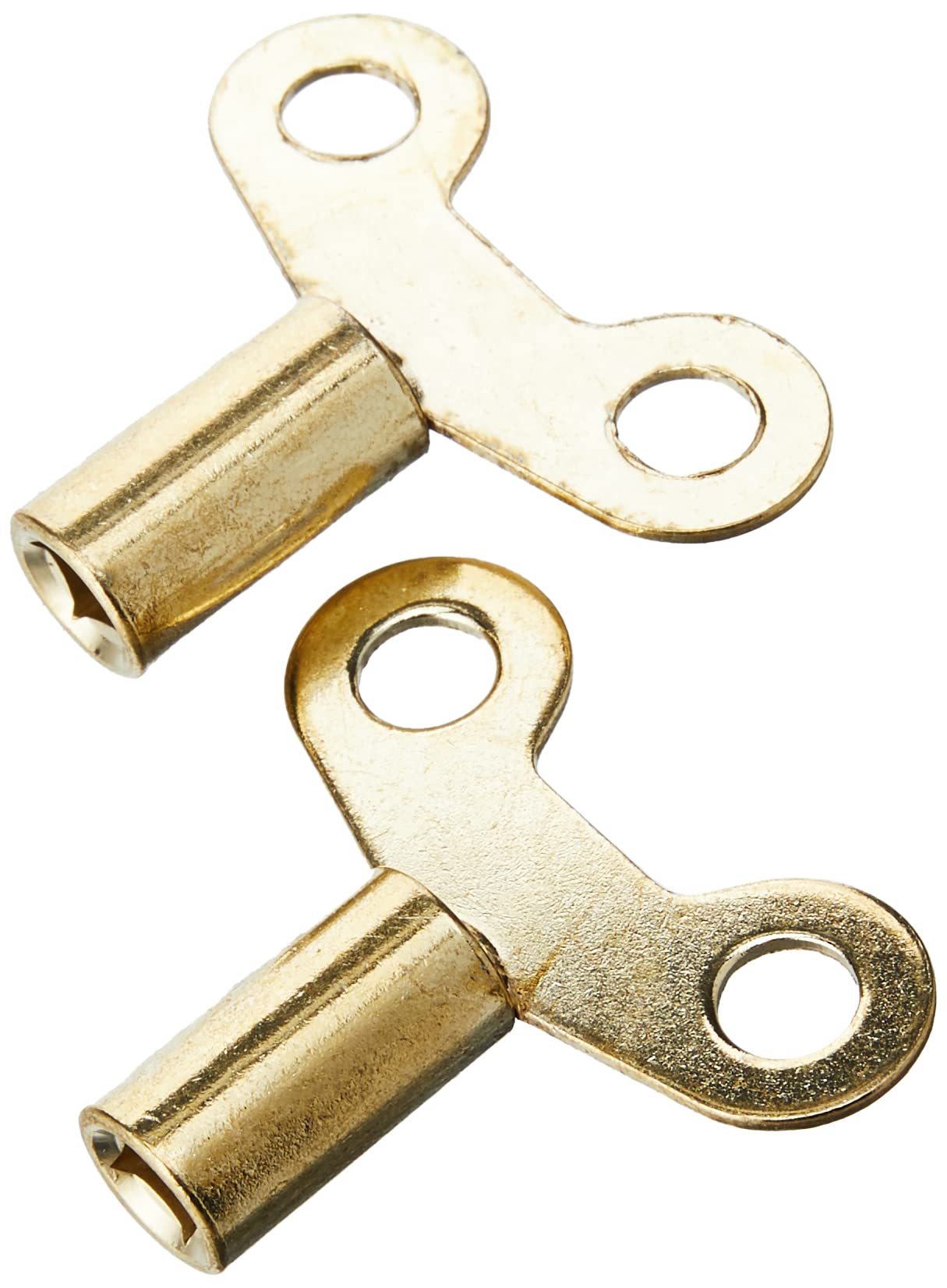 Radiator Brass Plated Metal Keys with Valve (2 Pack) 5 mm x 5 mm - Durable & Elegant Gold Design, Suitable for Most Wall Mounted Radiators