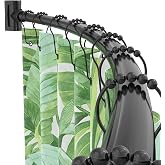 Curved Shower Curtain Rod For Bathroom, 38-72 Inches Adjustable, Black | Need To Drill, Easy Installation, 0.9MM thickness, Rotate Bracket For Extra 30% Large Shower Space, Round Shower Rod