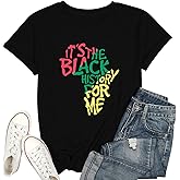 Black History Shirts Women Black History Month T-Shirt African American Culture Graphic Tee Tops