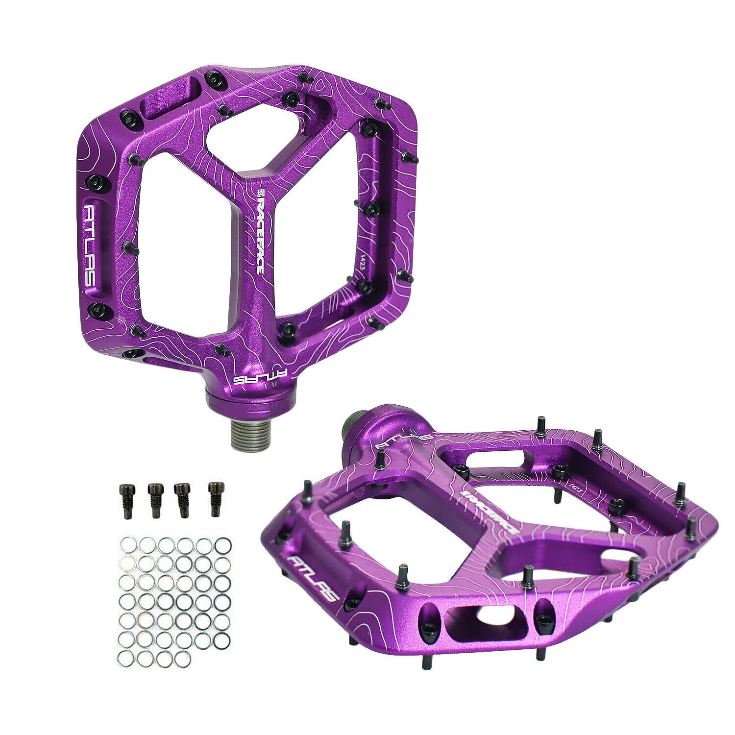 RaceFace Atlas Bike Platform Pedals, Purple, RF2983