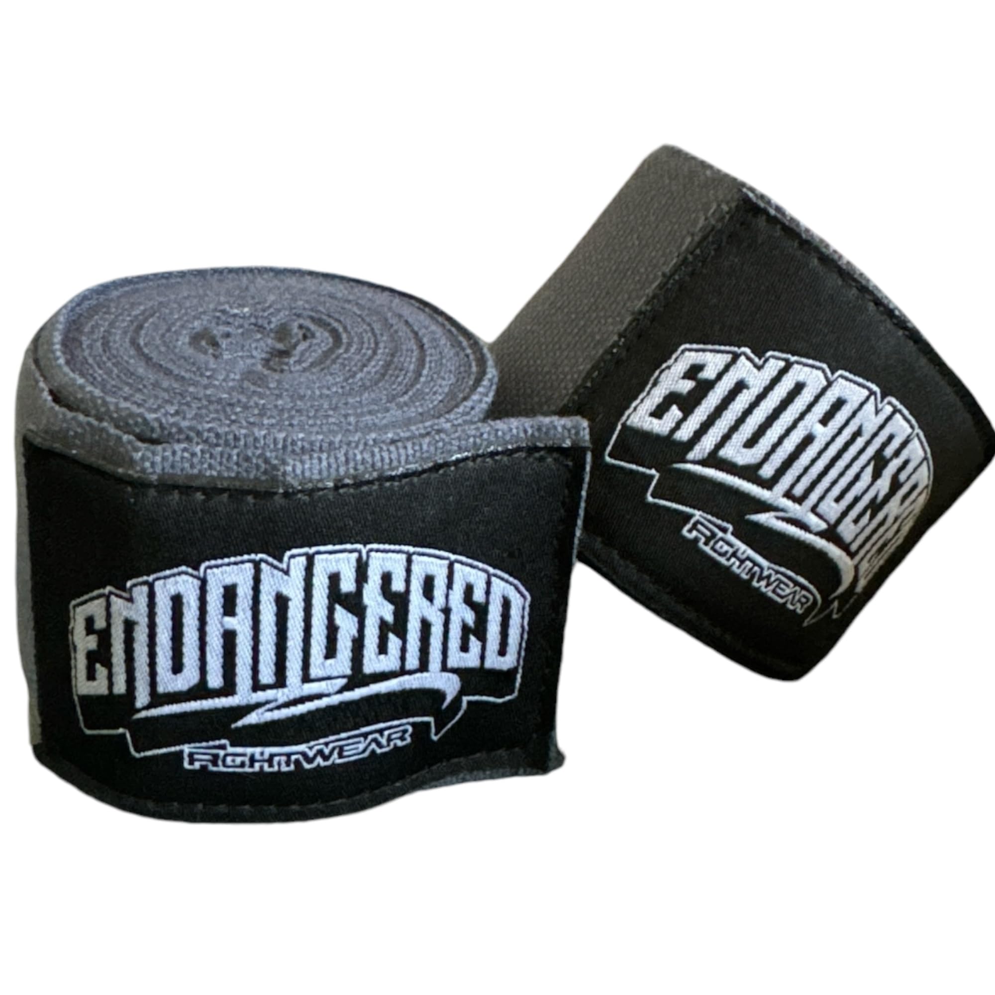 Grey Boxing Hand Wraps by Endangered Fightwear - Pair of (4.57m / 180”) Boxing Wraps for Men & Women in MMA, Muay Thai, Sparring, and Kickboxing - Intense Training Protection - 7 Colours - UK