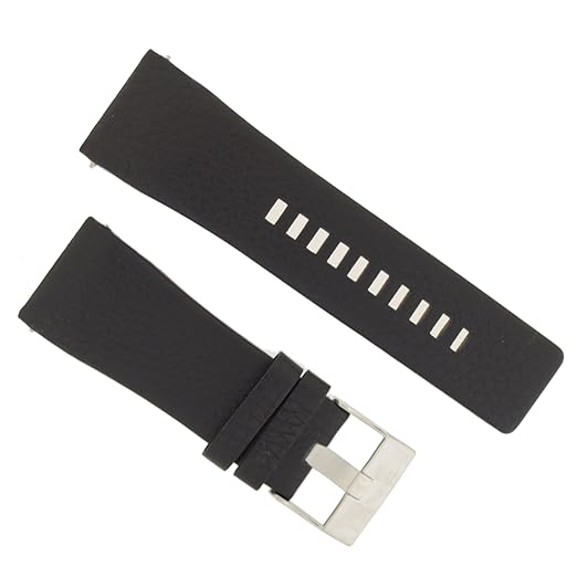 Diesel Watch Strap Quick Release L DZ7326 Original Replacement Band DZ 7326 30 mm Black Leather