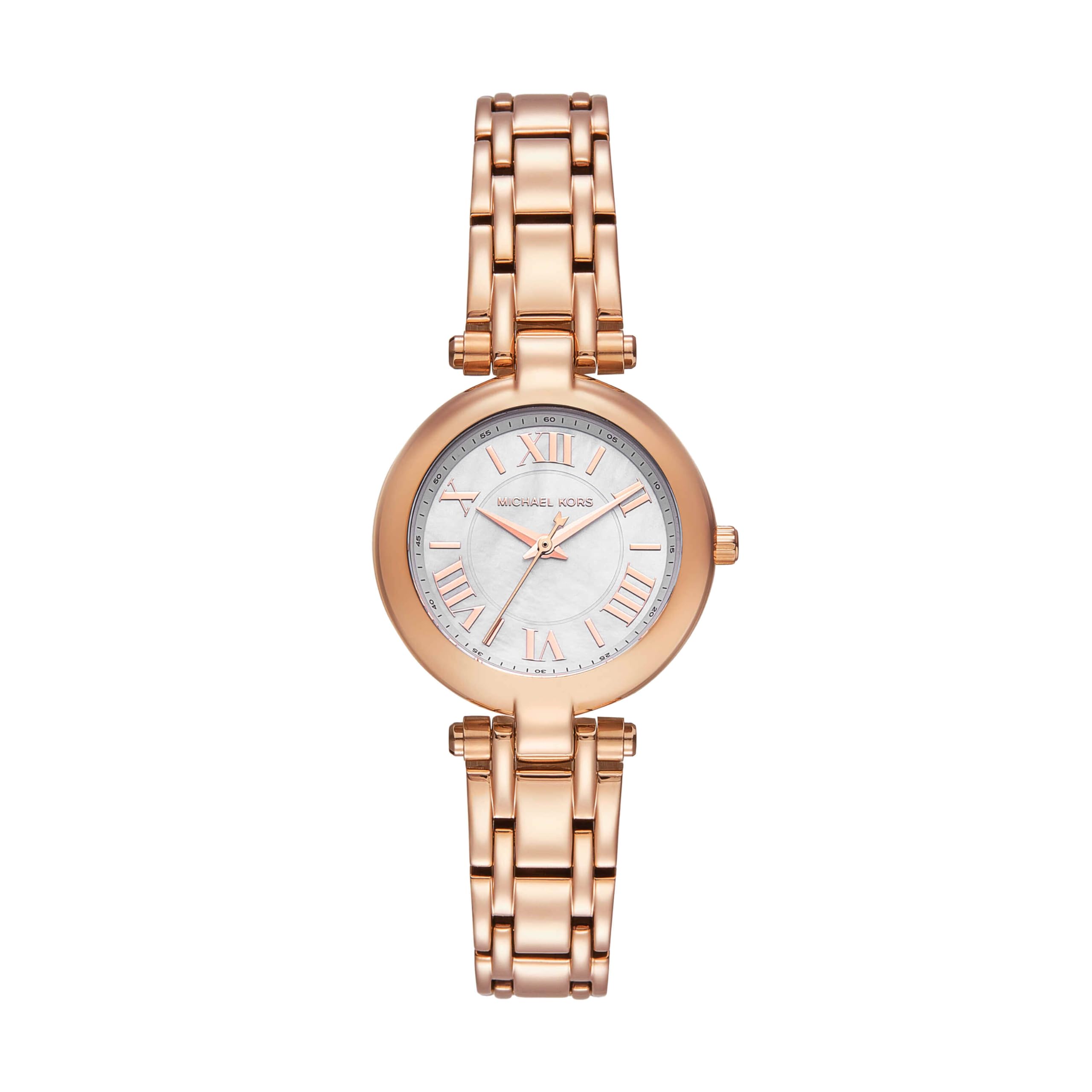 Michael Kors Laney Three-Hand Rose Gold-Tone Stainless Steel Watch