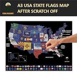 Global Walkabout- Scratch Off World FLAGS Map Large