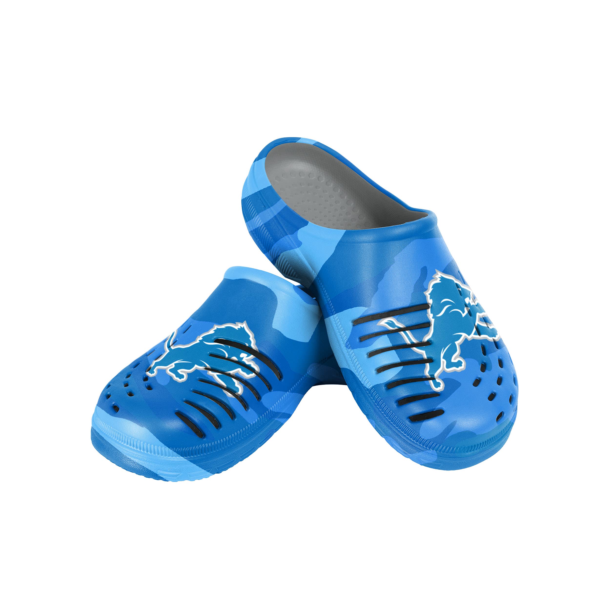 FOCO Mens NFL Team Logo Garden Water Sandals Shoes Slipper Clogs, Tonal Camo, 7-8 US Image