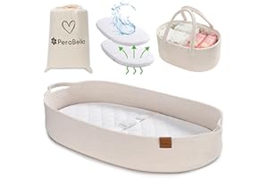 Baby Changing Basket for Baby Dresser, Moses Basket for Babies, Cotton Rope Diaper Changing Basket, Unisex Baby Moses Basket,