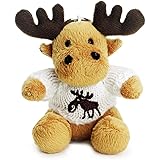 Bear of Allan Plush Keychain Stuffed Animal - Cute Dressed Small Moose Keyring Charm Backpack Clip Handbag Pendant Super Soft