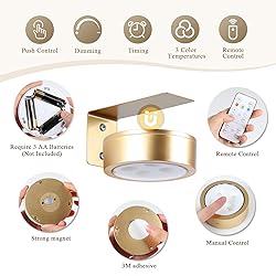KELUOLY 4-Pack Picture Light Battery Operated