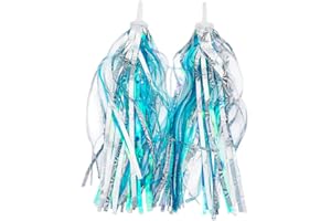 U-LIAN Kids Bicycle Tassel Ribbon,Children Scooter Handlebar Streamers Bicycle Grips Ribbon Baby Carrier Accessories Easy Attach to Bike's Handlebars…