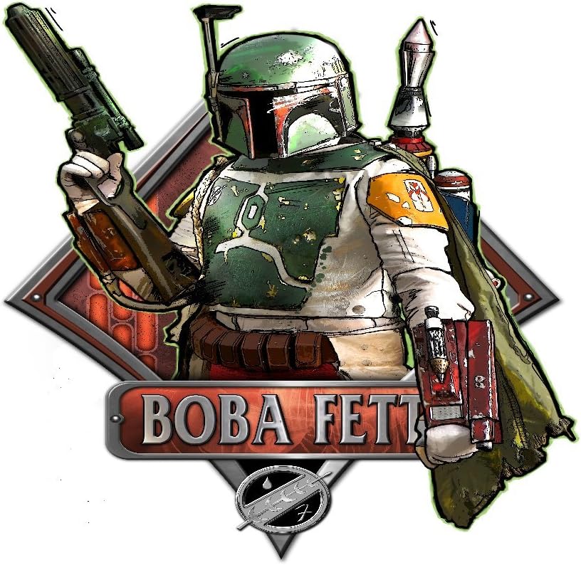 Silver Buffalo SW8306 Disney Star Wars Boba Fett Shooting Episode 6 Wood Wall Art, 13 x 9.5 inches