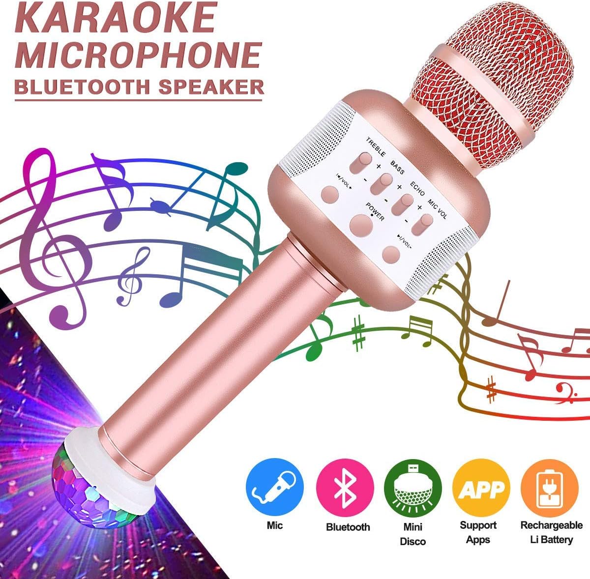 cordless microphone with built in speaker