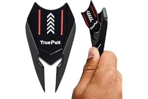 Ghost Golf Divot Tool - 5-in-1 Divot Repair Tool & Ball Marker Alignment Aid - Fix Pitch Marks on The Green - Club Rest & Groove Cleaner - Golf Equipment for Men & Women