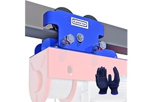 KARRYTON 0.5Ton/1100LBS I-Beam Trolley for Electric Hoist, Adjustable Manual Trolley Fits 2.5''-5'' Beam Flange, Push Beam Trolley for PA200, PA250 PA300, PA400 and P500 Electric Hoist