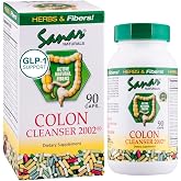 Sanar Naturals Colon Cleanse, Psyllium Husk Fiber &amp; Probiotics | With Cascara Sagrada &amp; Aloe Vera for Gut Health, Daily Regularity &amp; Bloating, GLP-1 Support, Gentle Cleanse, 90 Capsules