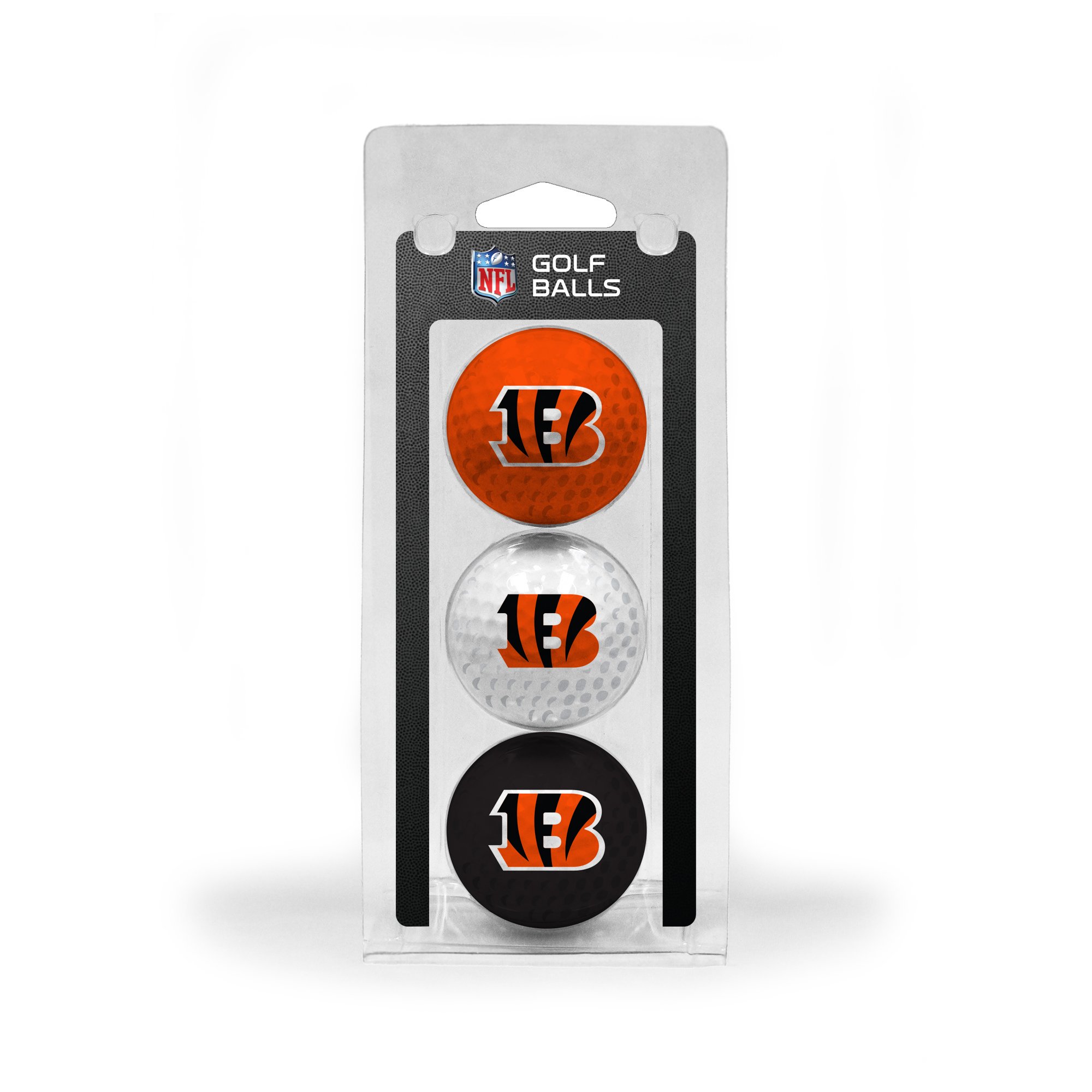 Team Golf NFL Cincinnati Bengals Regulation Size Golf Balls, 3 Pack, Full Color Durable Team Imprint