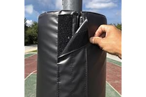 Fit Dia 2" 4" 6" 8" 10" Wrap Around Pole Pad Indoor Outdoor, All-Weather Pole Protector Soft Padding, Garage Basement Round P