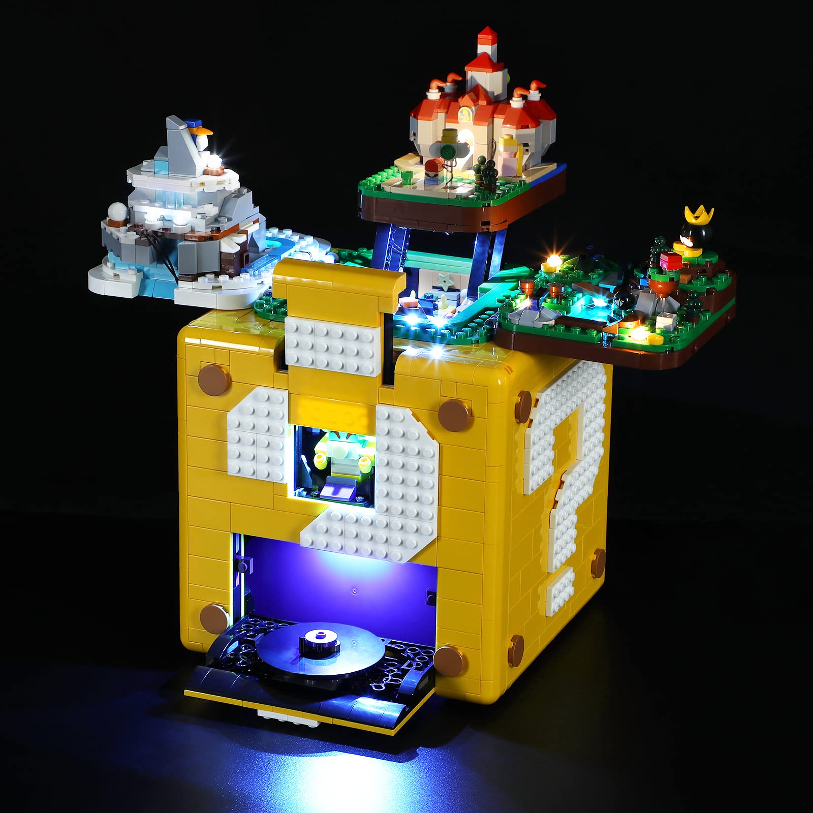 GEAMENT LED Light Kit Compatible with LEGO Super Mario 64 Question Mark Block - Lighting Set for Super Mario 71395 (Building Set Not Included)