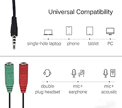 SaiTech IT 3.5 mm Exclusives Headphone Splitter for