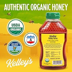 Kelley's 100% Organic Raw & Unfiltered Honey, USDA