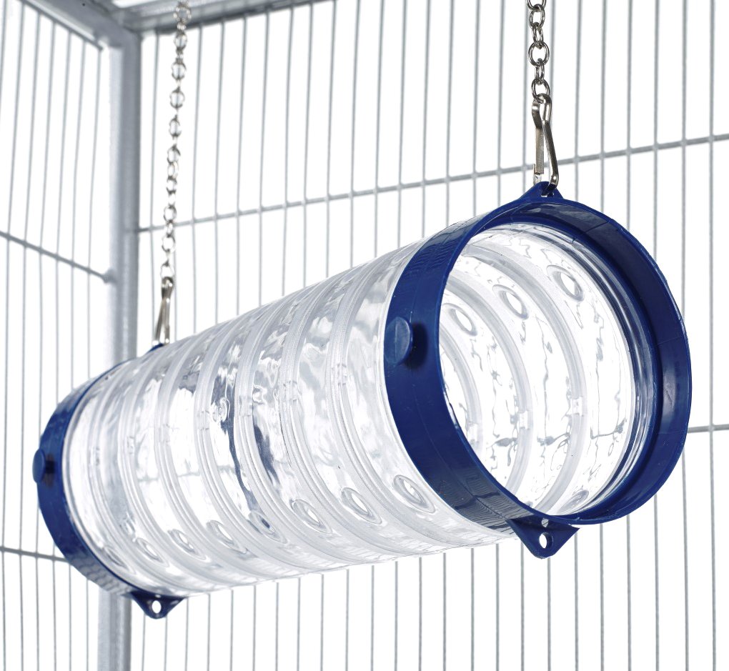 Little Friends Clear Straight Tube with Chains, Blue Rings