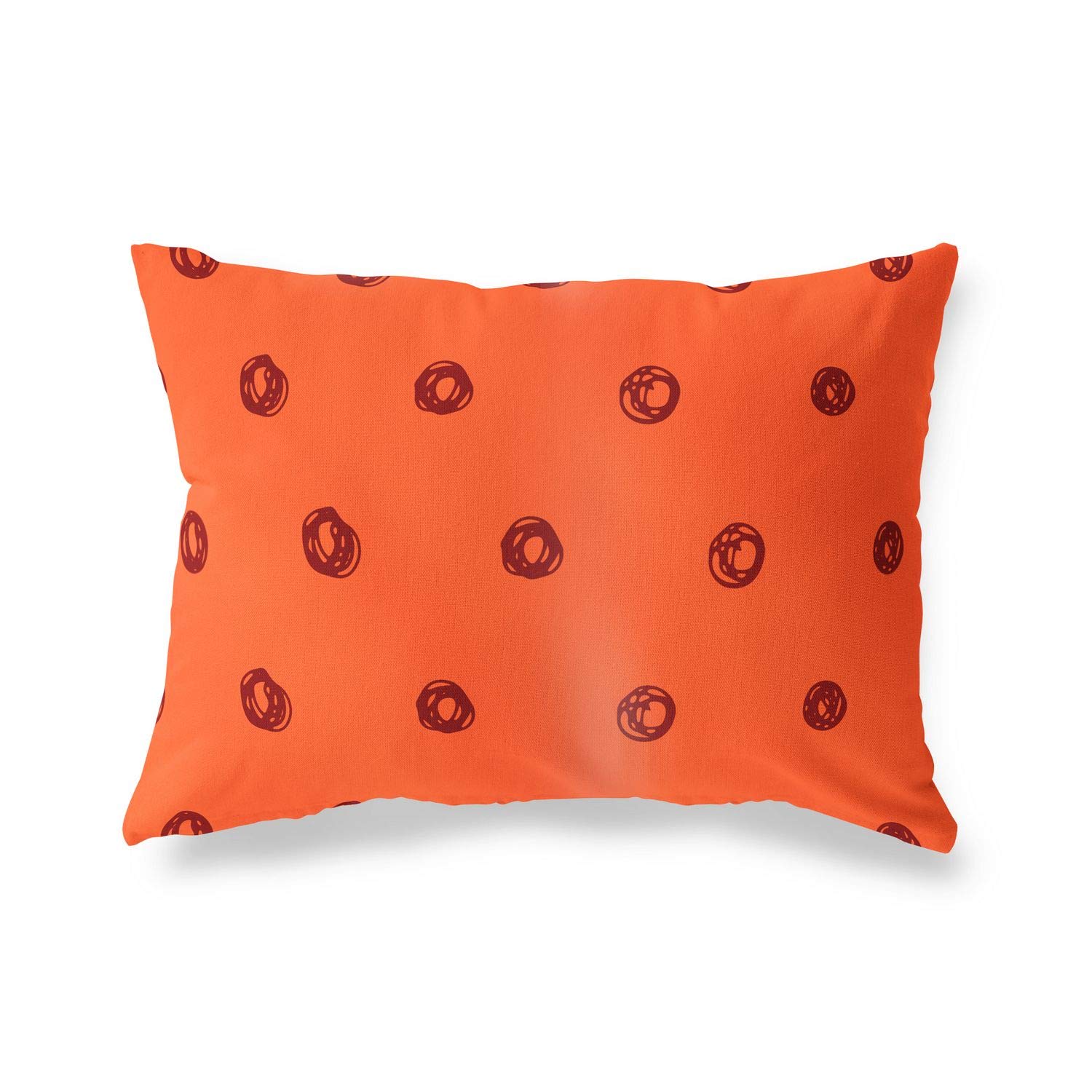 BonaMaison Decorative Cushion Cover, Orange Bordeux Throw Pillow Covers, Home Decorative Pillowcases for Livingroom, Sofa, Bedroom, Size: 45X60 Cm - Designed and Manufactured in Turkey