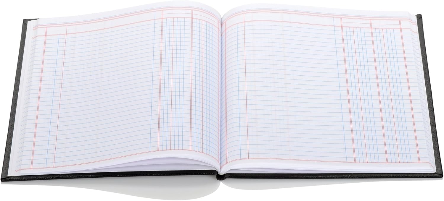 Wilson Jones Hardbound Accounting Journal, 9.25 x 7 Inches, 2 Columns, 80 Pages, 30 Lines per Page, Black (W74102A) : Office Products : Office Products
