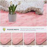 Aspire Homeware Pink Area Rug 80x150cm Non Slip Shaggy Fluffy Thick Pile view 2