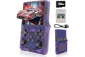 Hedlaoy R40S Pro Handheld Game Console,30000 HD Games Mini Retro Gaming Console,3.5-Inch IPS Screen,Built in 45 Emulators,256GB SD Card,3800mAh Battery