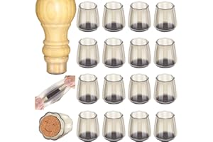 ENTHUN 16-Pack Silicone Chair Leg Floor Protectors for Hardwood Floors, Chair Leg Caps with Felt Pads, Non-Slip Felt Furniture Pads to Prevent Scratches & Reduce Noise, Chair Feet Protectors for Wood Floors