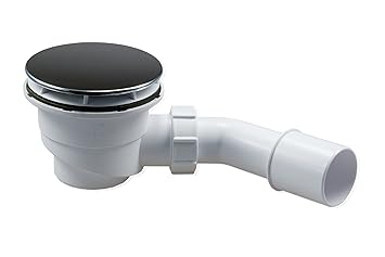 AQUABAD® Ablaufgarnitur für Duschtasse/Duschwanne Ø 90mm mit verchromten Ablaufdeckel und Geruchssperre