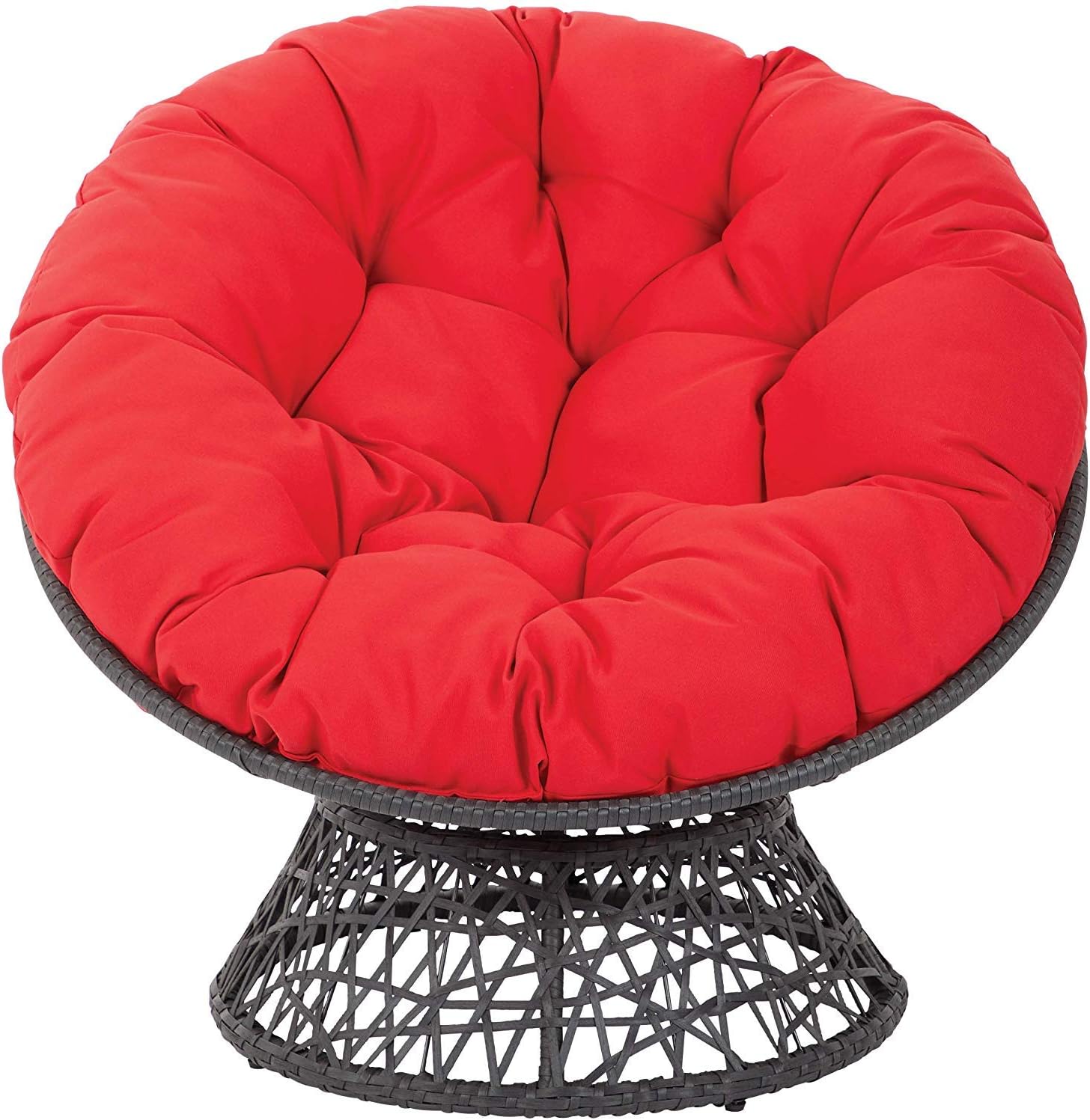 Coussin Papasan Rond 90x90 Cm - Housse Imperméable - Pour Chaise Balançoire Intérieur/extérieur - Beige