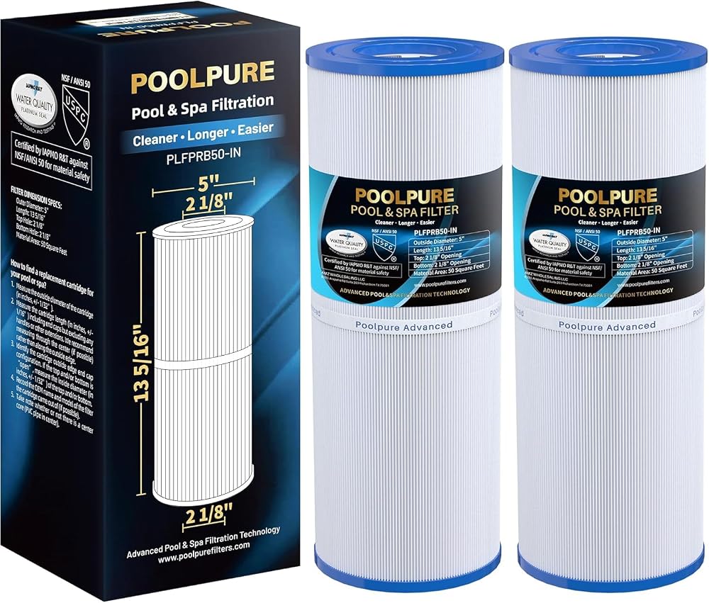 POOLPURE Spa Filter for Hot Tub 50 Sq Ft 5x13 Compatible with PRB50-IN C-4950