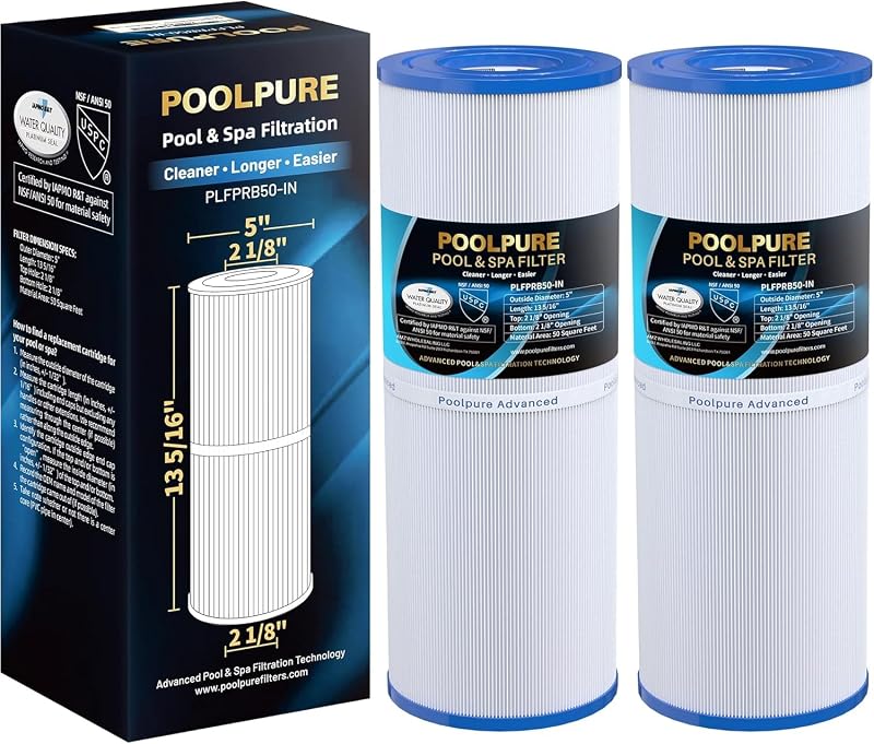 POOLPURE Spa Filter for Hot Tub 50 Sq Ft 5x13 Compatible with PRB50-IN C-4950