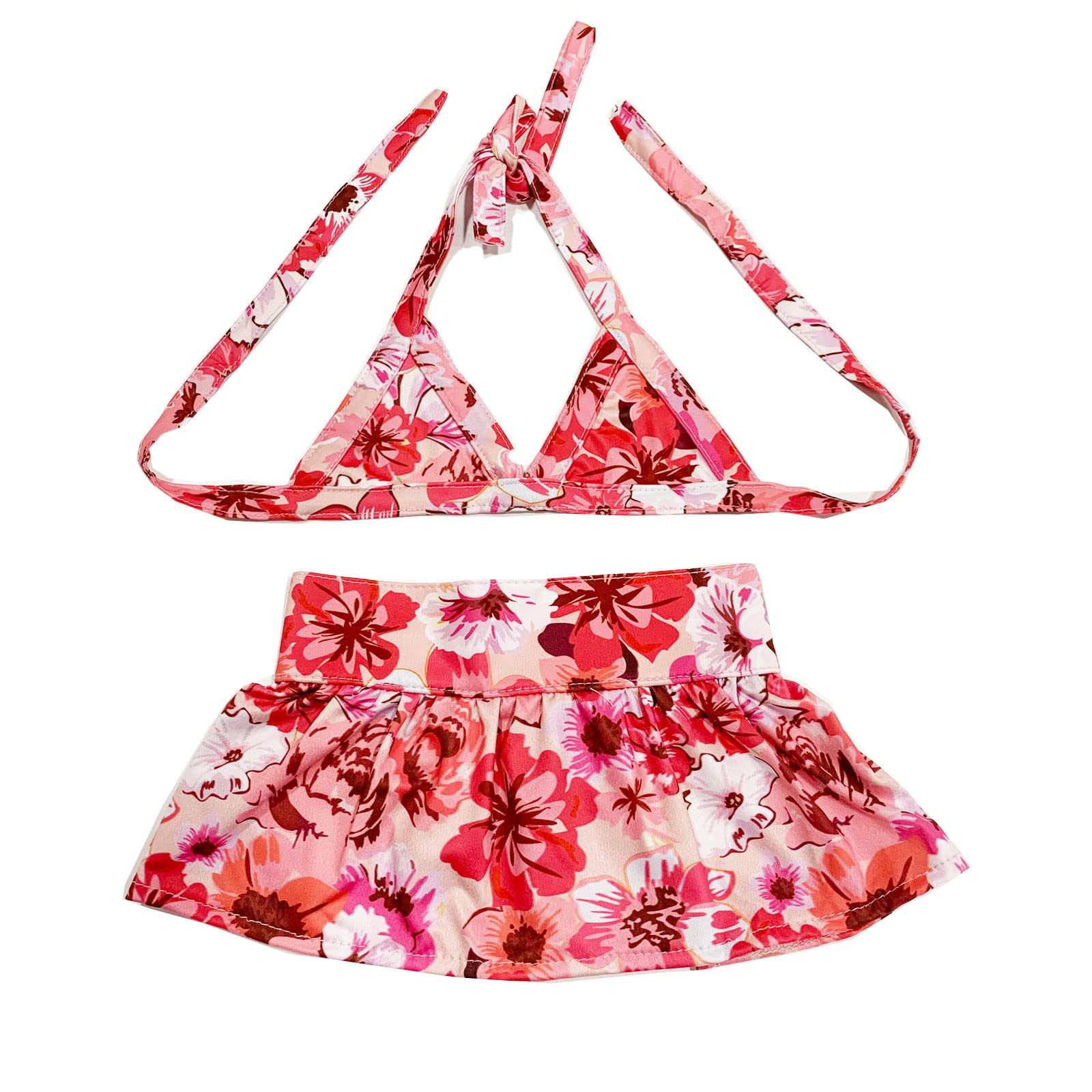 Dog Bikini Set Puppy Bathing Dress Soft Beach Swimsuit Pet Clothes Girl Dog Dresses Outfit Cat Costume for Cats Small Dogs (XS:Floral)