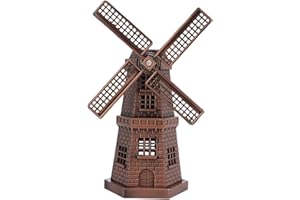 Alloy Windmill Decor Sturdy Indoor Outdoor Decoration for Home Restaurant Personalized Handcrafted Glossy Polish Lasting Acce