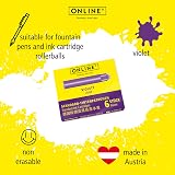 ONLINE Standard Ink Cartridges 6pc Purple Universal Fountain Pen Rollerball view 3