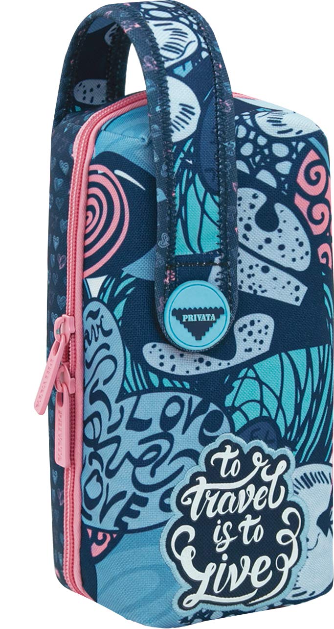 Privata Live | Large School Case with Double Zipper, Large Capacity Backpack Organizer with 4 Inner School Cases - Measures 11 x 10 cm